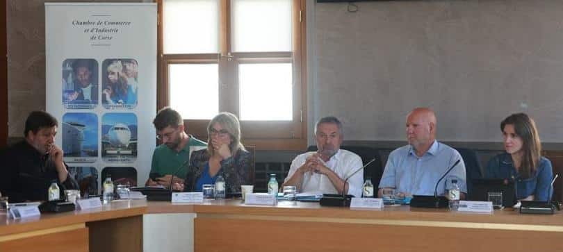 Réunion pour la question des transport avec le président de la CCI et la présidente de l'office des transports