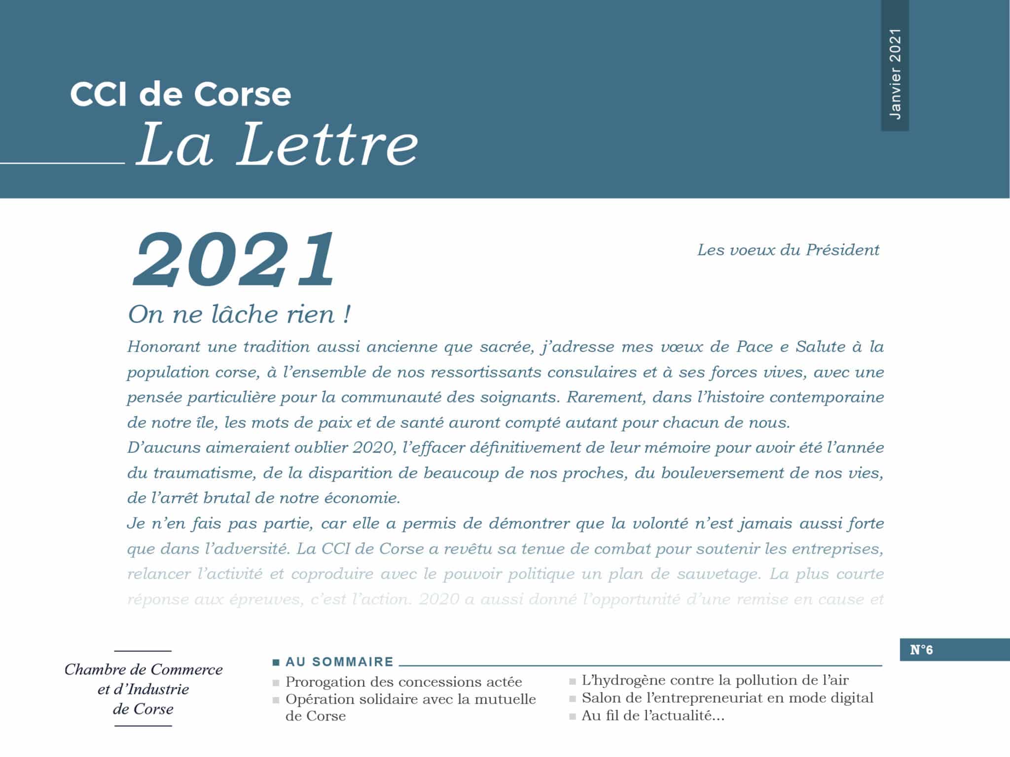 Couverture du magazine la lettre N°6