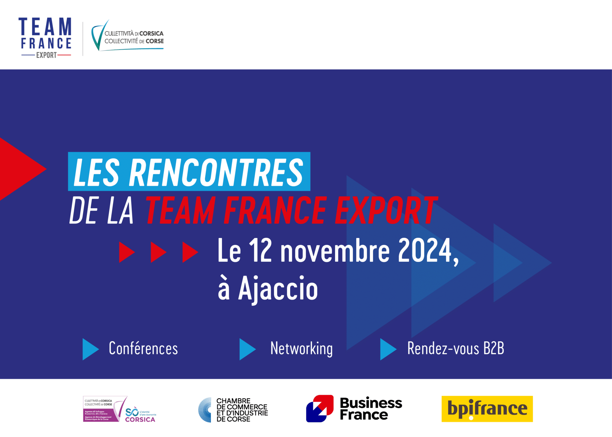 Visuel Les rencontre de la Team France Export à Ajaccio